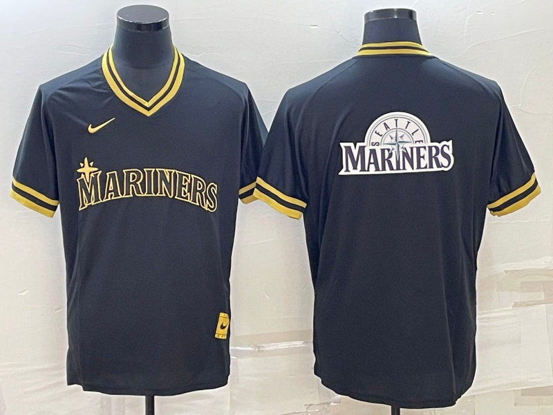 Men's Seattle Mariners Black Team Jersey